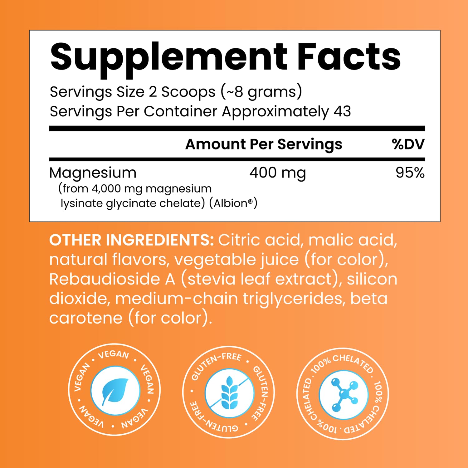 Doctor's Best Magnesium Glycinate Powder, Strawberry Lime Flavor, 12.5 oz — Amazon image 2