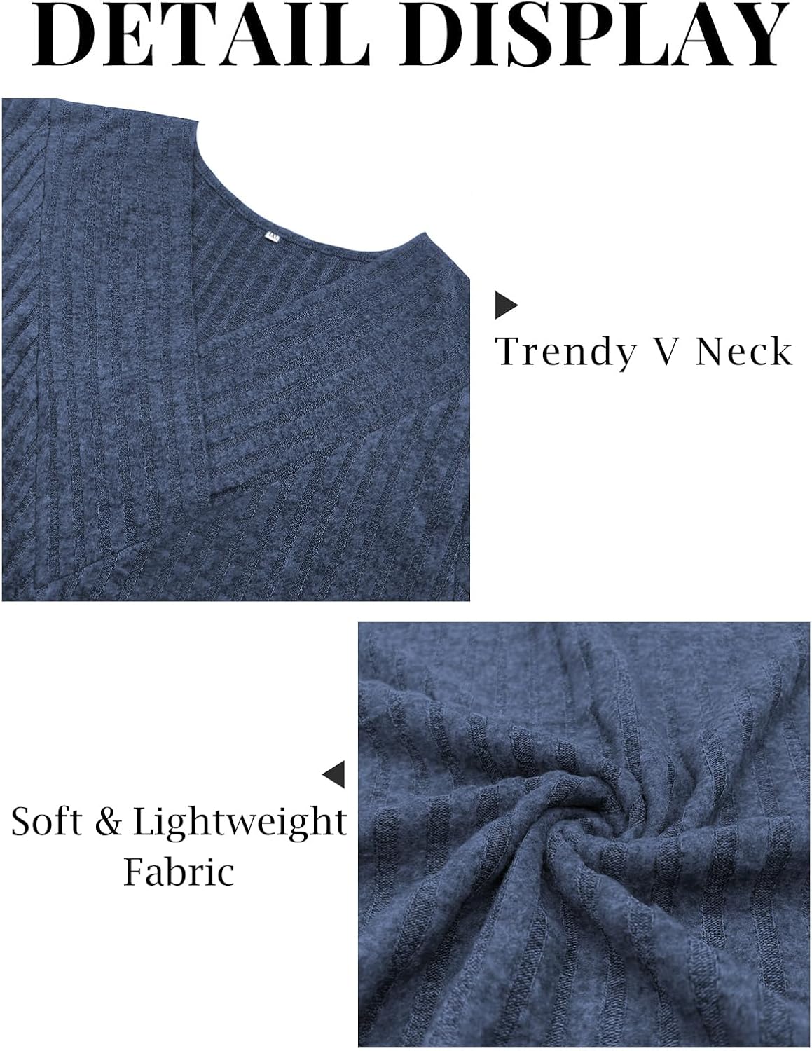 VISLILY Womens-Plus-Size-Tops Trendy V Neck Casual Long Sleeve Shirts Lightweight Knit Sweaters Cute Pullover Tunics Blouses - Image 6