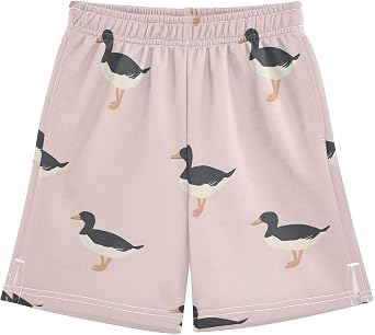 Boys Athletic Short Cartoon Duck B Soft Pants Summer Shorts Bottoms with Pocket
