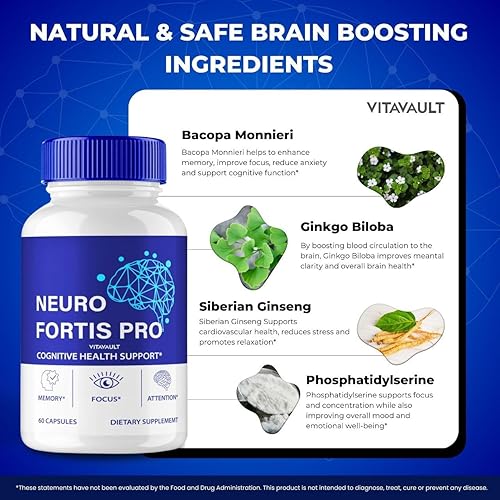 Miniatura 6 de Suplemento cerebral Neuro Fortis Pro - Fórmula oficial Neuro Fortis Pro - NeuroFortis Pro Extra Strength con extracto de ginkgo biloba, extracto de