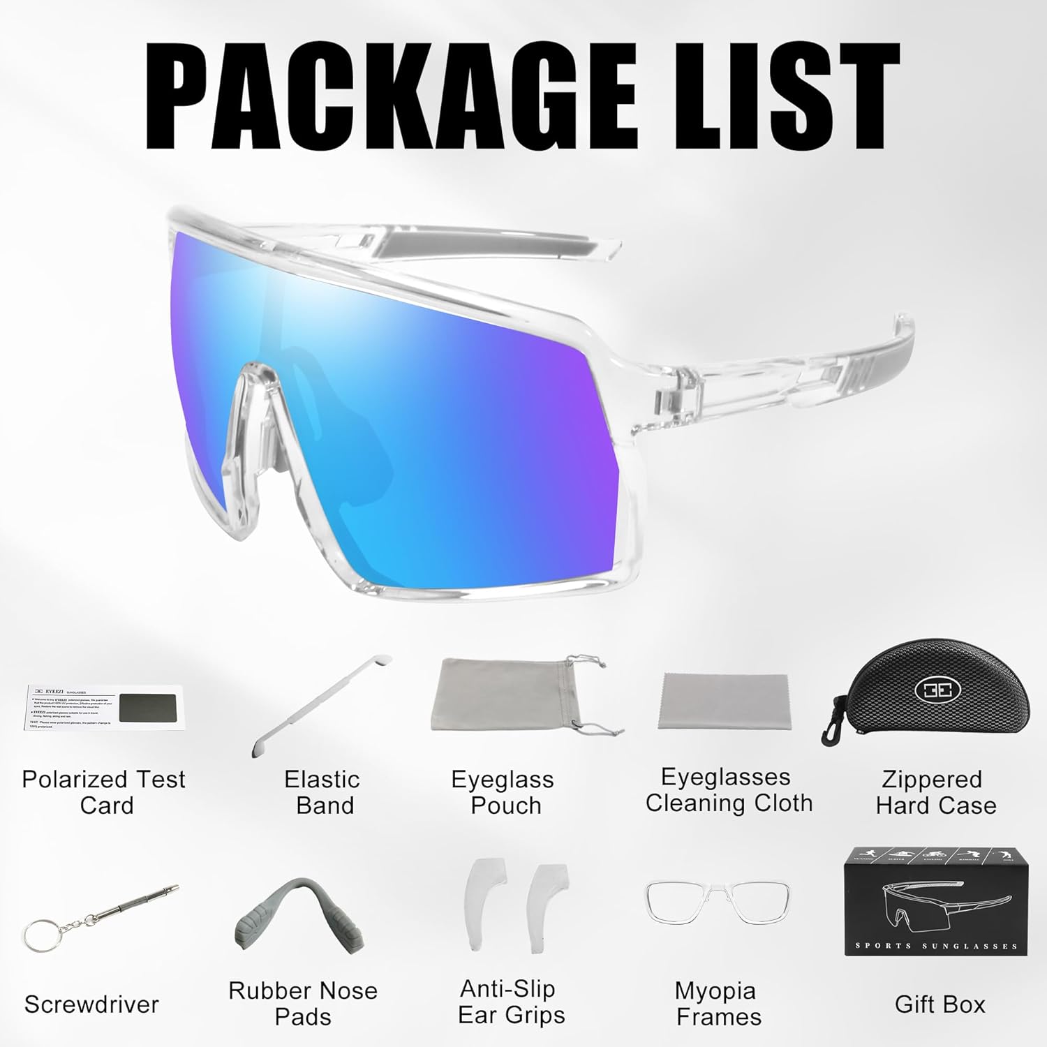 Polarized Sports Sunglasses UV Protection Ventilation Design Outdoor Sports Running Cycling Baseball Glasses for Men Women - Image 9