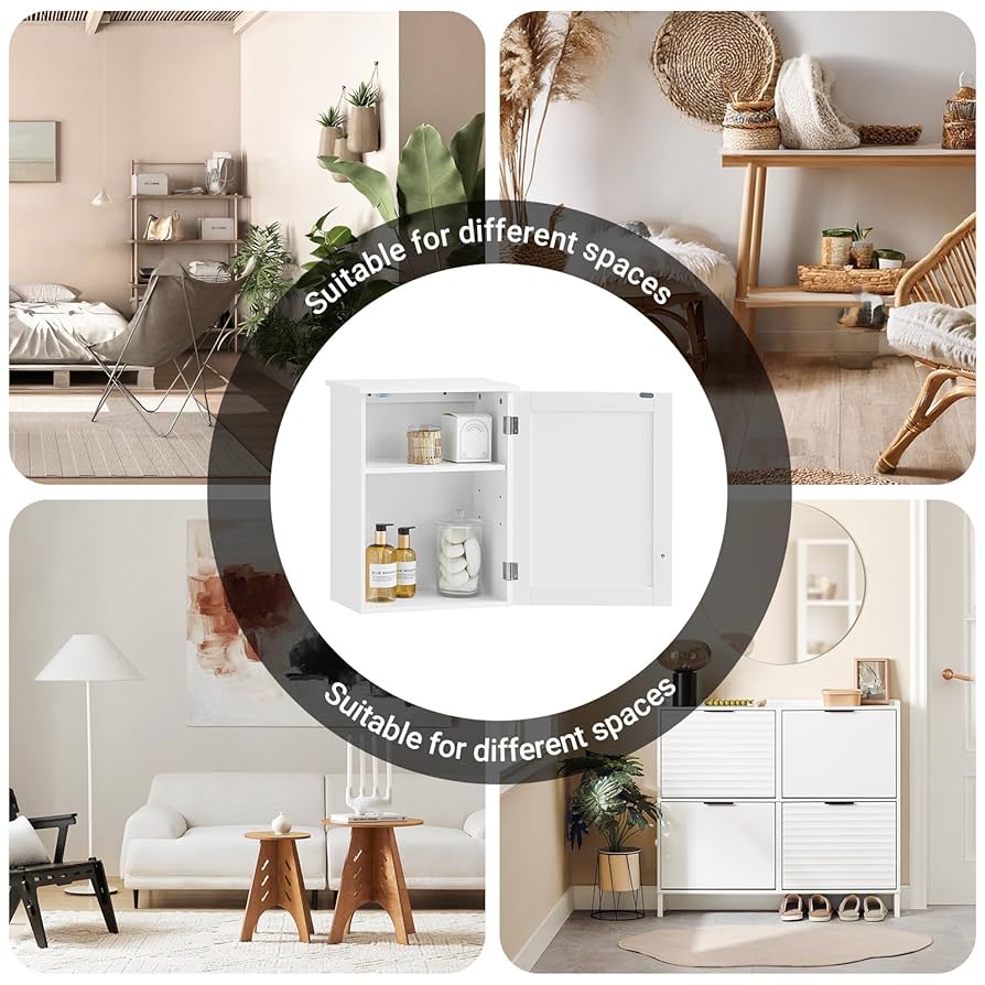 Amazon｜SoBuy 吊り戸棚 洗面所収納 壁面 壁掛け棚 ランドリー