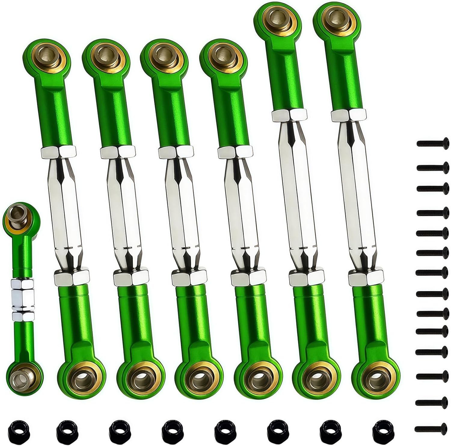 2026 Stainless Steel Turnbuckles Tie Rods for 1/10 Traxxas 4X4 Slash VXL,Hoss 4X4, Rustler VXL,Stampede VXL,Bandit/VXL,RC Car Hops Up Parts(Silver)