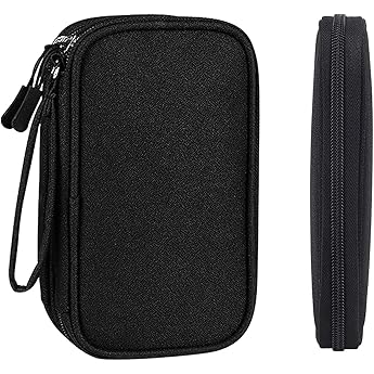 Nutabevr Travel Accessories Organizer Bag External Waterproof Electronic Bag Organizer Portable Electronic Cable Bag for Mobile Phone Charging Cable Universal USB Power Bank Cable SD Card