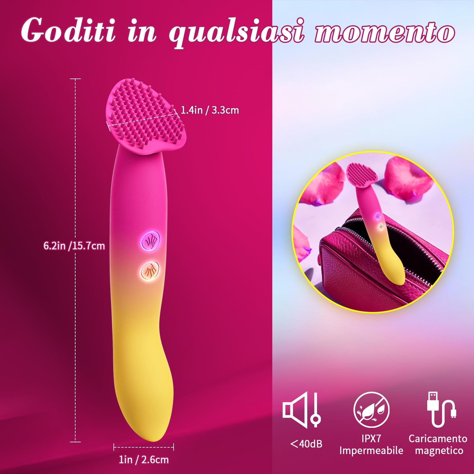 Dildo Vibratoreper Donna Professionale - Vibratore Sex Toys Sexytoysys Donna Coppia Uomo, Vibratoriper Donne Vagina Giochi Erotici Adulti Sexy Toy Stimolatore Clitoride Femminile con Vibrazione 10×10