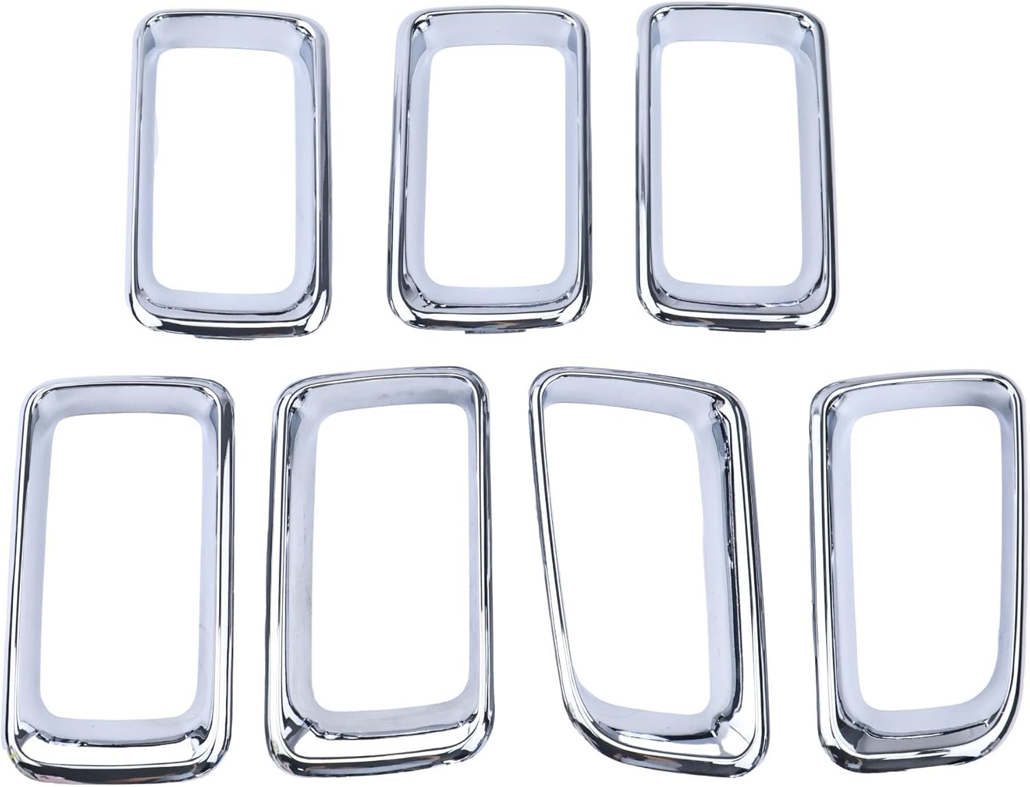 JEENDA 7PCS Grille Insert Trim Molding CH1210111 Compatible with Jeep Compass 2011-2017 Replaces JKPO2256 68109865AA KT-1116CP