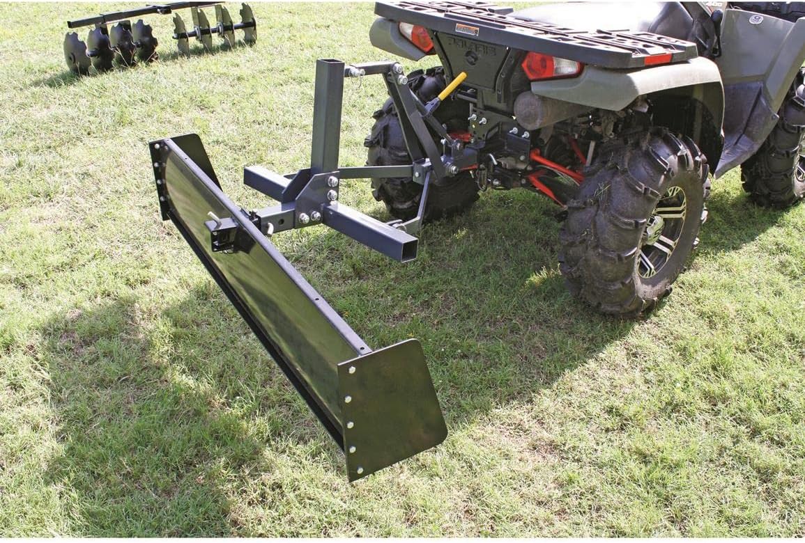 Guide Gear Blade with Box Ends, 3 Point Implements, Attachment for ATV, UTV, Driveway Grader, Dirt Ground Leveler, 13-Degree Angle Adjustment, 60” x 12” Blade