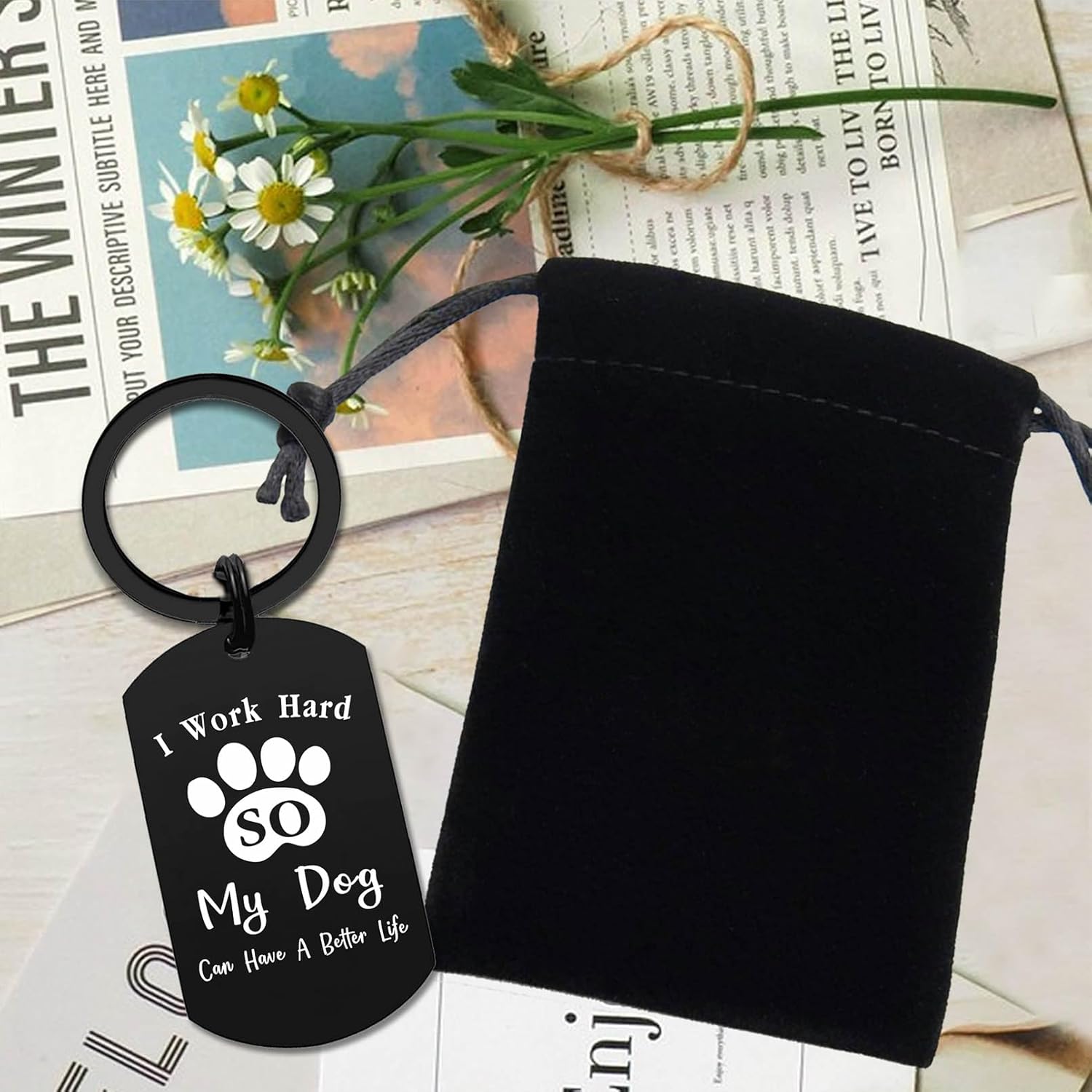 Dog Mom Valentines Day Gifts for Women, to Mom from Dog Birthday Easter Mother's Day Christmas Keychain - Image 3