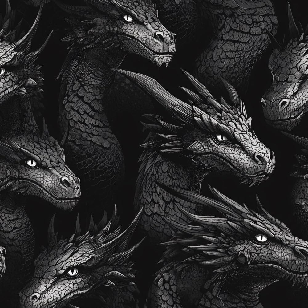 Jiaoqss Color C Removable Wallpaper Black Dragon Dragon Pattern Stick On Wallpaper Stick On Contact Paper Wall Paper Easy Peel Off For Nightstand Drawer Cabinet Renter