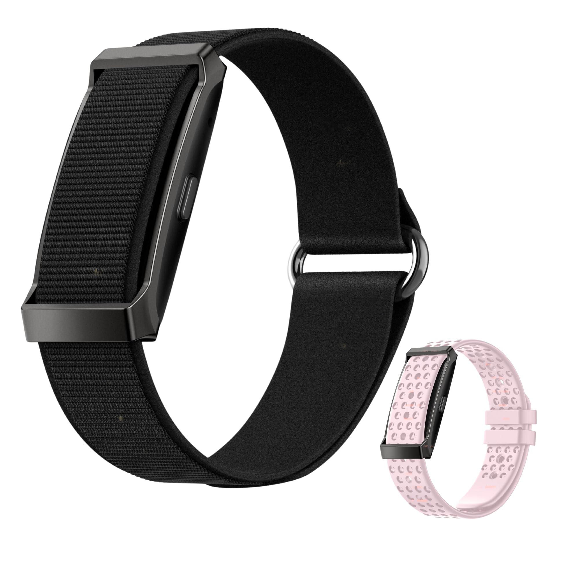 Smart Band, Pulsera Actividad sin Pantalla Hombre Mujer con GPS Integrado, Pulsómetro, Batería +1 Mes de Duración, SPO₂, Podómetro, Monitor Sueño, Notificaciones Whatsapp, Resistente Agua, 2 C