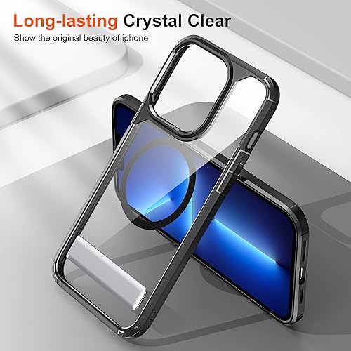 Miniatura 7 de SUPERONE Funda MagSafe para iPhone 14 Pro con soporte, funda magnética para teléfono con soporte delgado ajustable y parte trasera de policarbonato