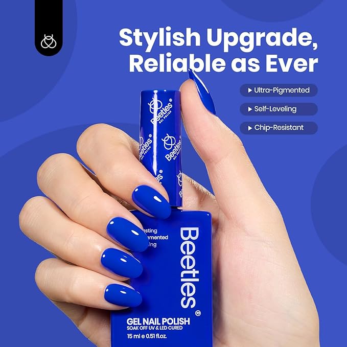 Esmalte de uñas gel Beetles Azul Real 15ml miniatura 7