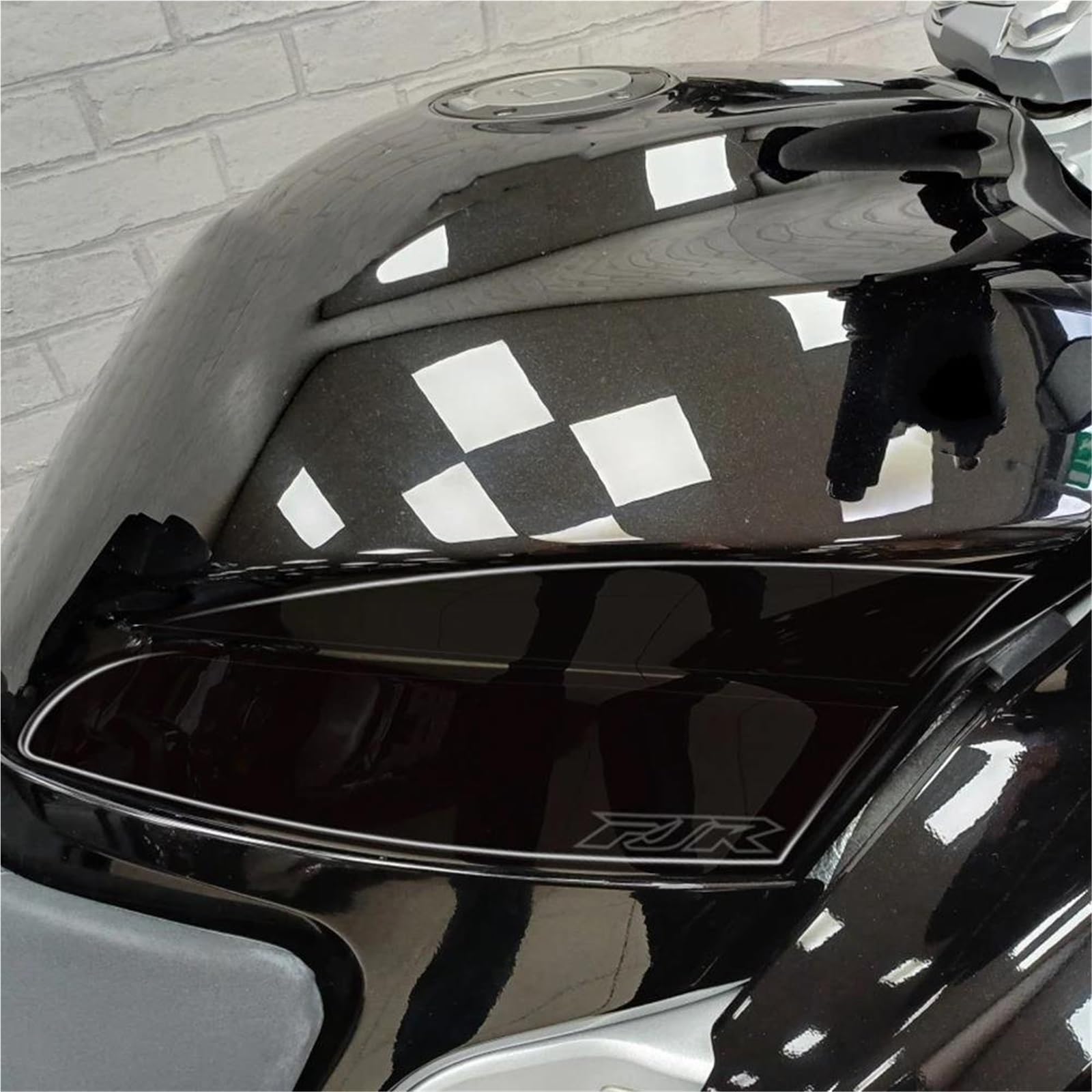 Autocollant Latéral pour Réservoir De Carburant pour Moto pour Y&amaha FJR 1300 FJR 1300 2001-2021 ProtéGe-RéServoirs(Noir 1)