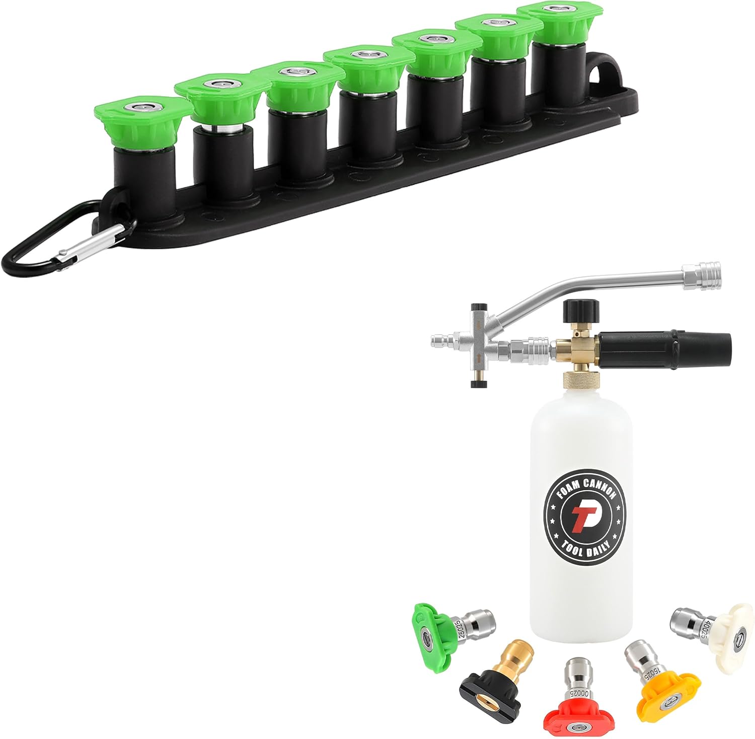 Tool Daily Pressure Washer Tips, Foam Cannon with Dual Connector Accessory