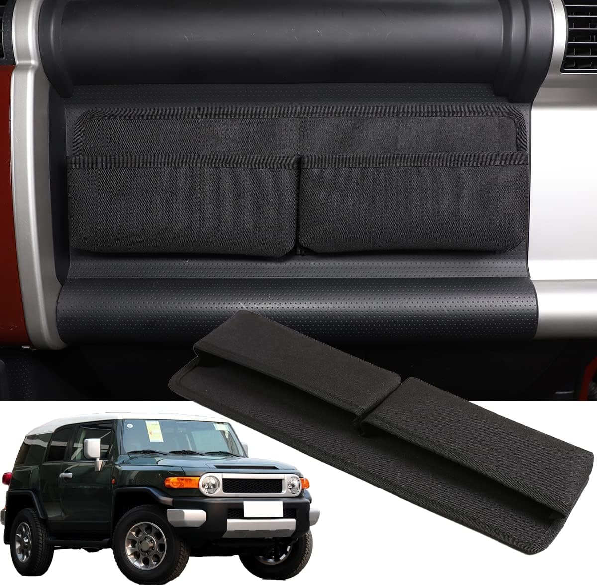 For Toyota FJ Cruiser 2007-2021 car center console side outlet storage bag (Copilot storage bag)