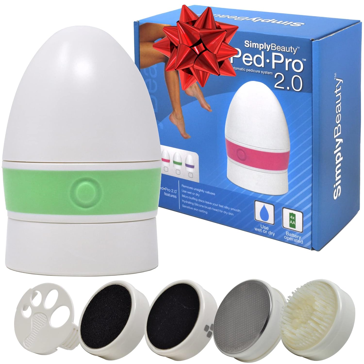 SimplyBeauty PedPro 2.0 Electric Foot Callus Remover Wet