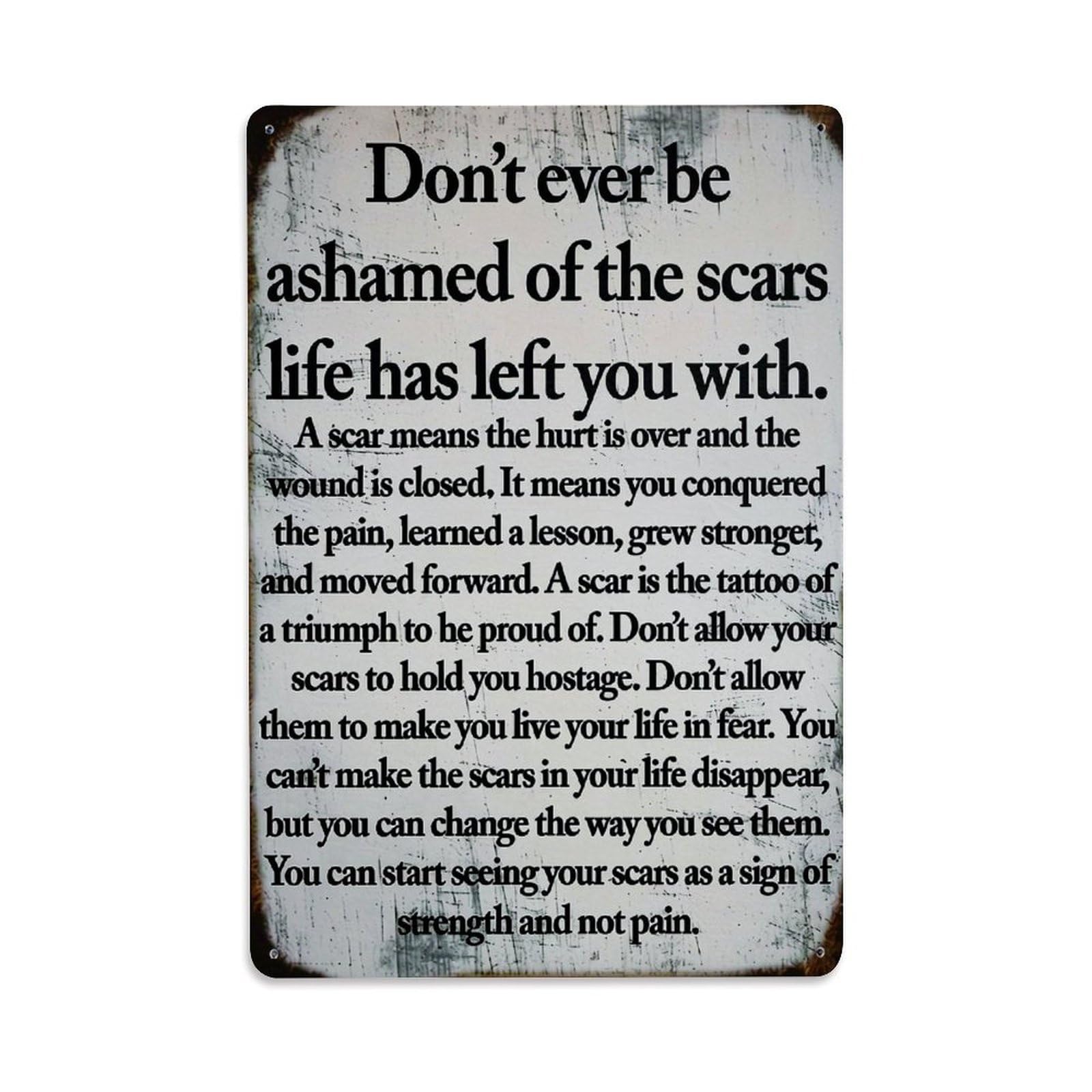 Jdfenggu Vintage Inspirational Quote On Wood Retro Metal Tin Sign, Decor Art Poster For Bar, Home, Man Cave, Kitchen, Laundry Room Gift 8X12inch