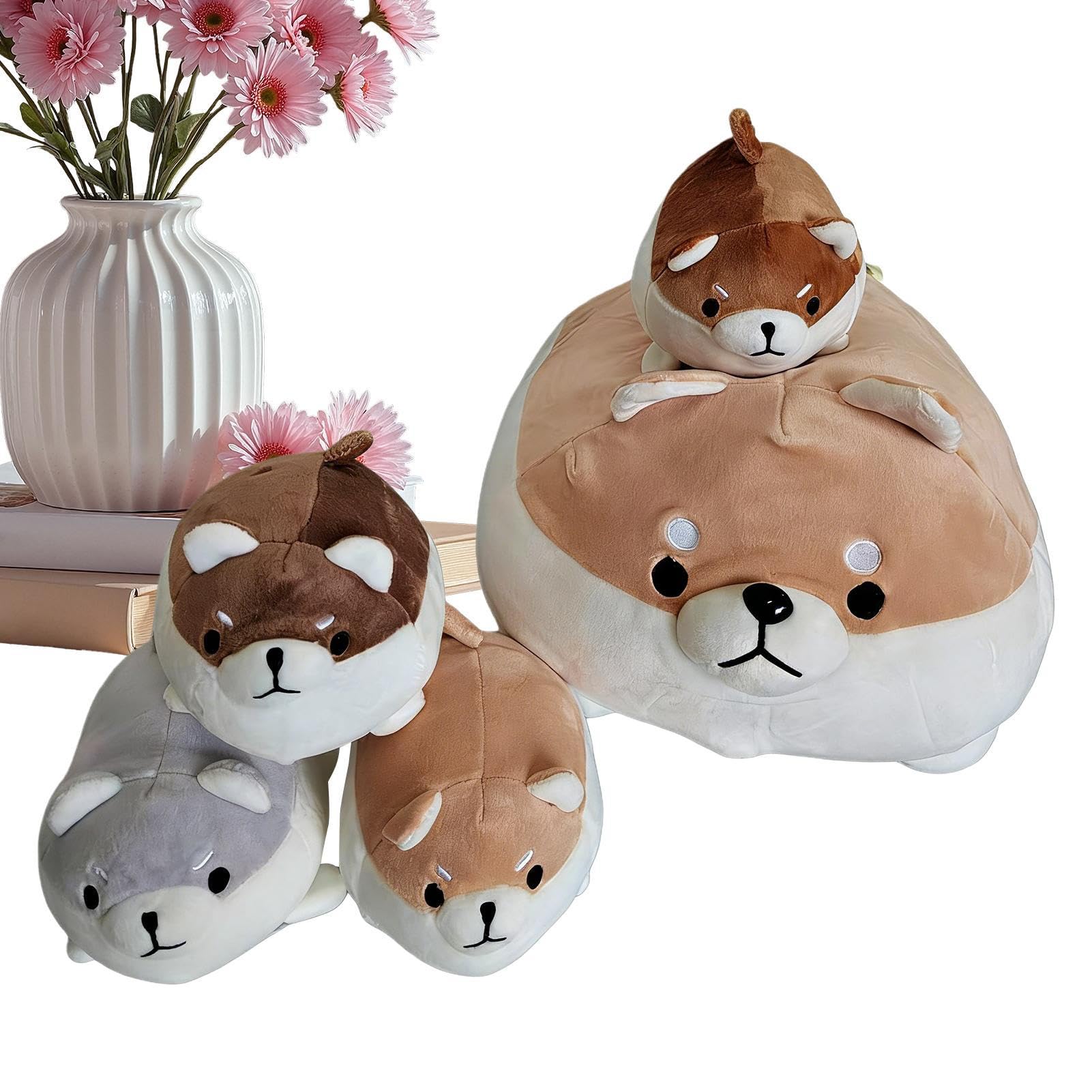 Chien en peluche pour anniversaires et vacances : doudou doux de 25 cm - 8