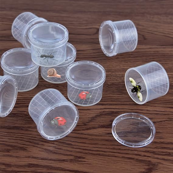 Coopay 20 Pcs Bug Jars Critter Insect Cage Magnifying Insect Box Bug Magnifier Container Catcher Cage, Science Nature Exploration Tools