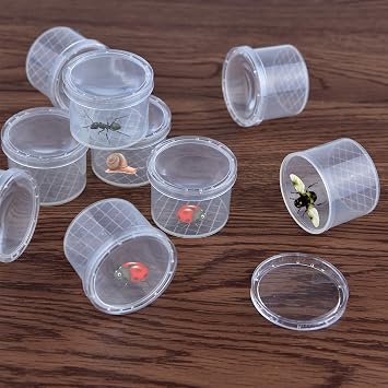 Coopay 20 Pcs Bug Jars Critter Insect Cage Magnifying Insect Box Bug Magnifier Container Catcher Cage, Science Nature Exploration Tools