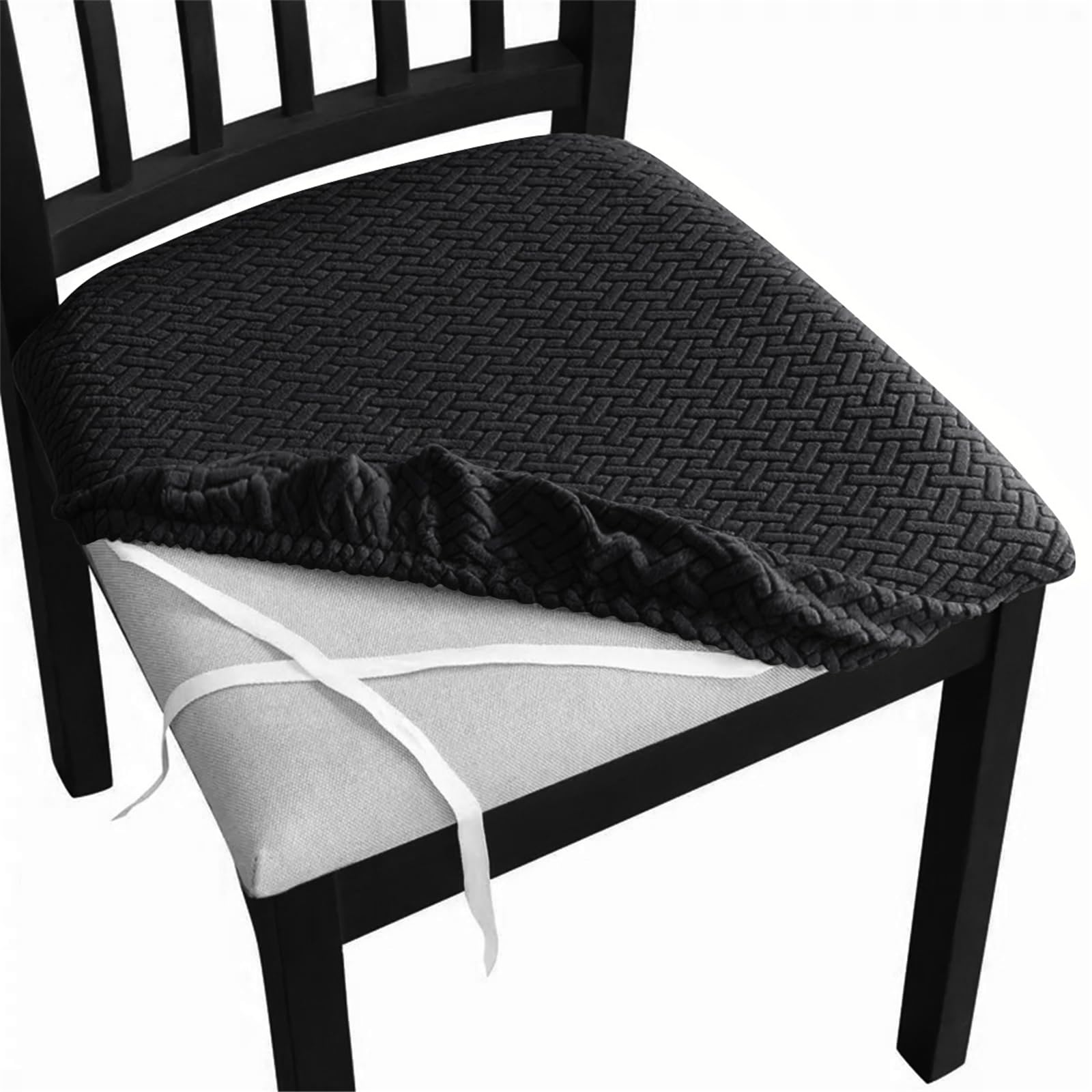 Tsophreniq Dining Seats Slipcovers Elastic Polyester Seat Protectors for Kitchen Furniture Seat Protectors Stretch Washable Kitchen Seats Slipcovers