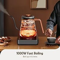 Vista 6 de Hazel Quinn Gooseneck Electric Kettle - 0.8L / 27oz, Precise Temperature Control, 4-Hour Keep Warm, 1000W Fast Boil, 304 Stainless Steel