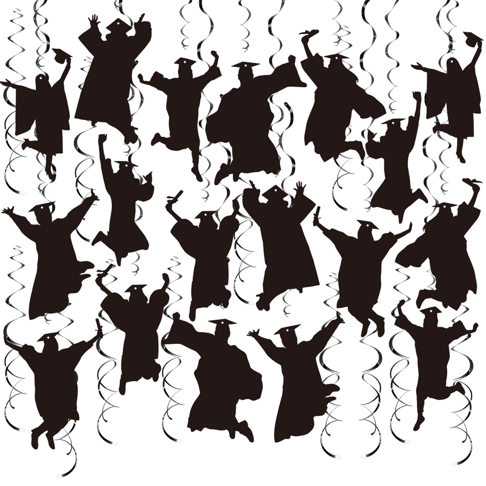 Tsophreniq Pre Assembled Graduation Hanging Swirls Party Decorations Ceiling Wall Decors for Classroom and Home Celebrations Graduation Decorations