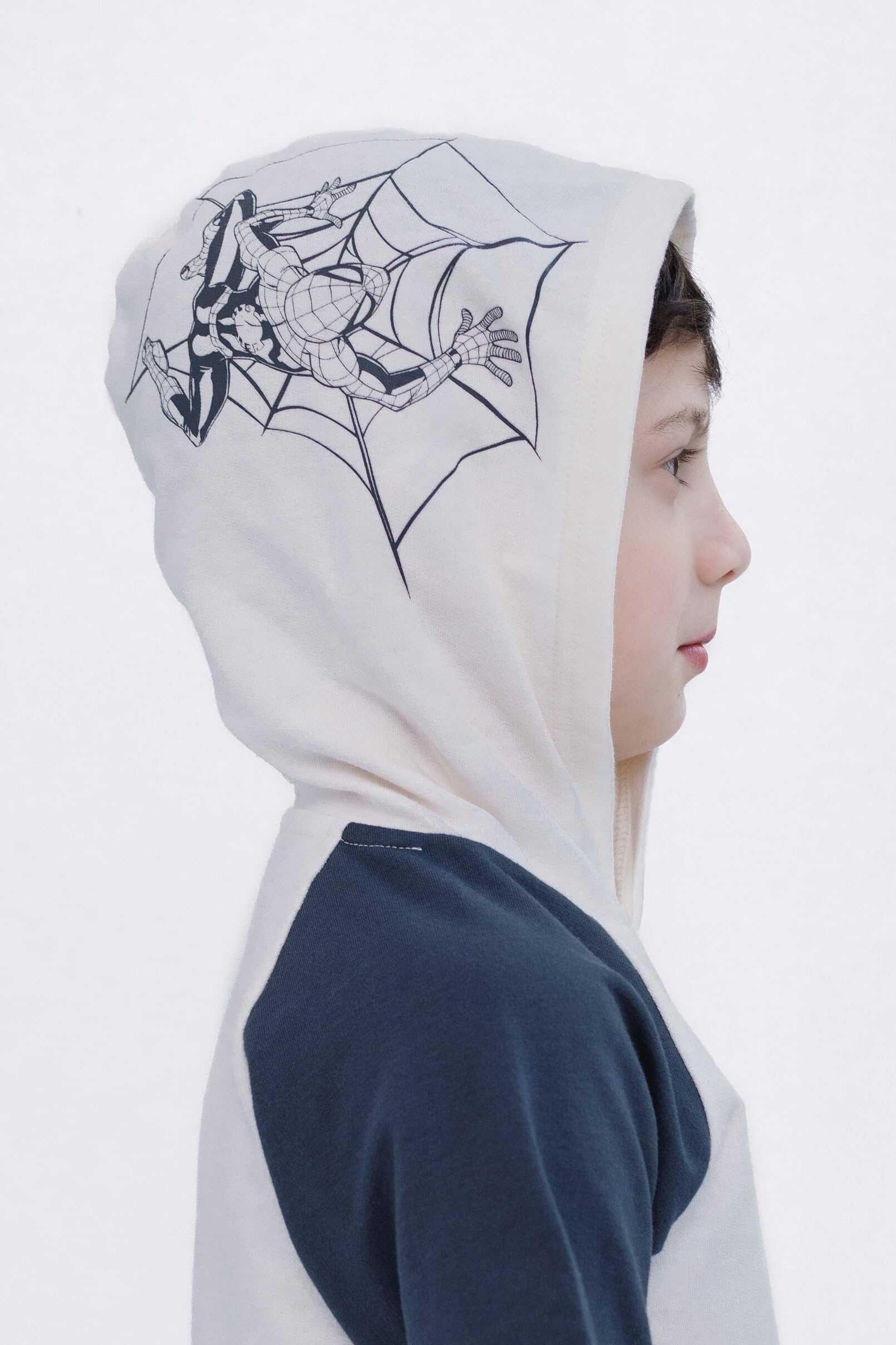 Marvel Felpa con cappuccio e pantaloncini in spugna francese Spider-Man per bambini grandi (2T - 18-20)