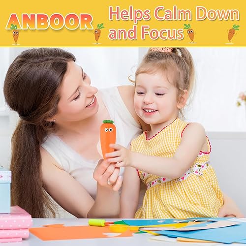 Miniatura 5 de Anboor Juguete elástico de zanahoria, juguete elástico de zanahoria, juguete sensorial de simulación de zanahoria, juguete para apretar el estrés