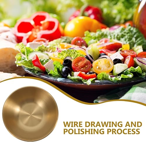 Miniatura 3 de Luxshiny Cuencos de acero inoxidable para mezclar 40.6 fl oz, tazón de medición para hornear, tazón de sopa de ramen coreano, bandeja de ensalada de