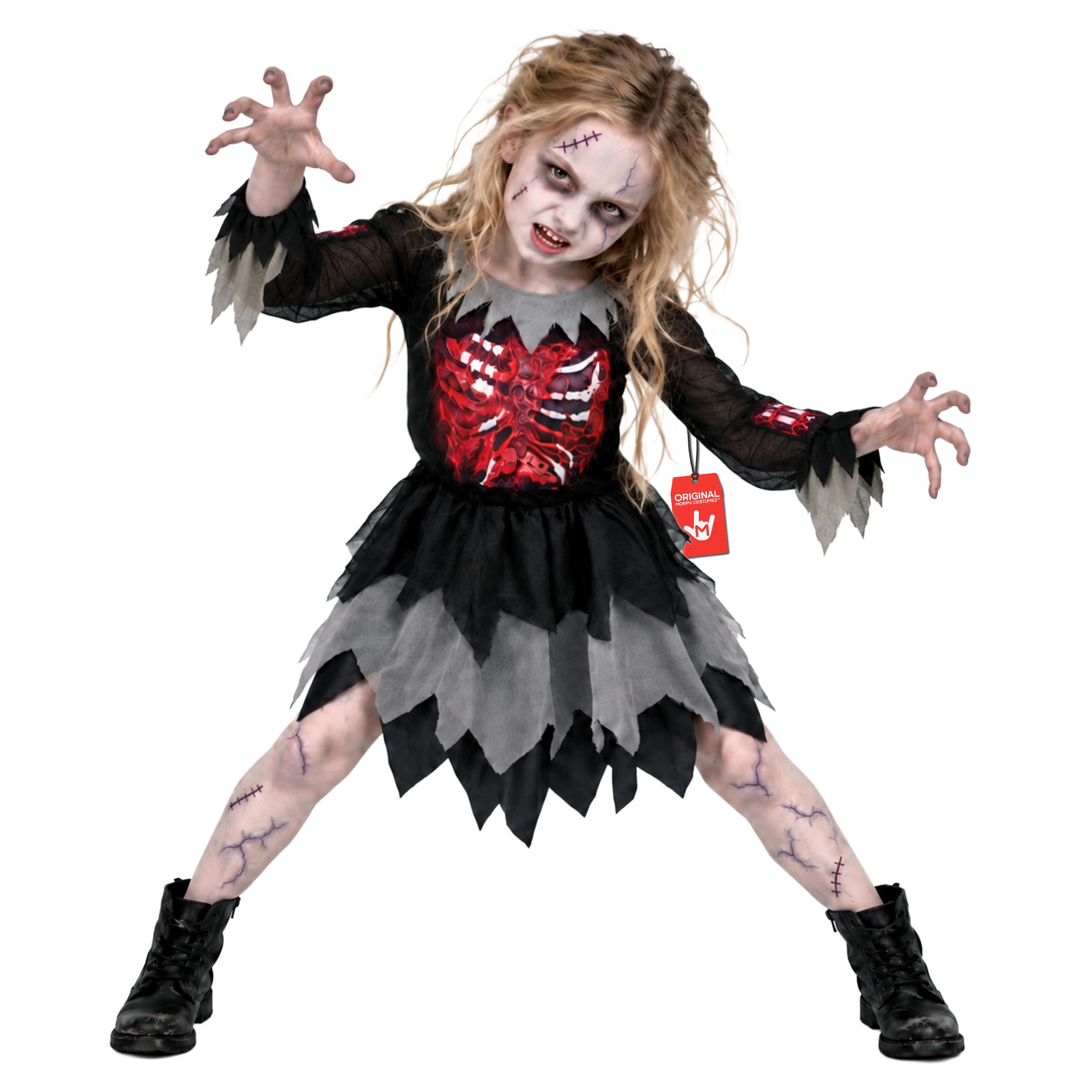 Amazon | Morph ゾンビ コスチューム ガールズ ハロウィン