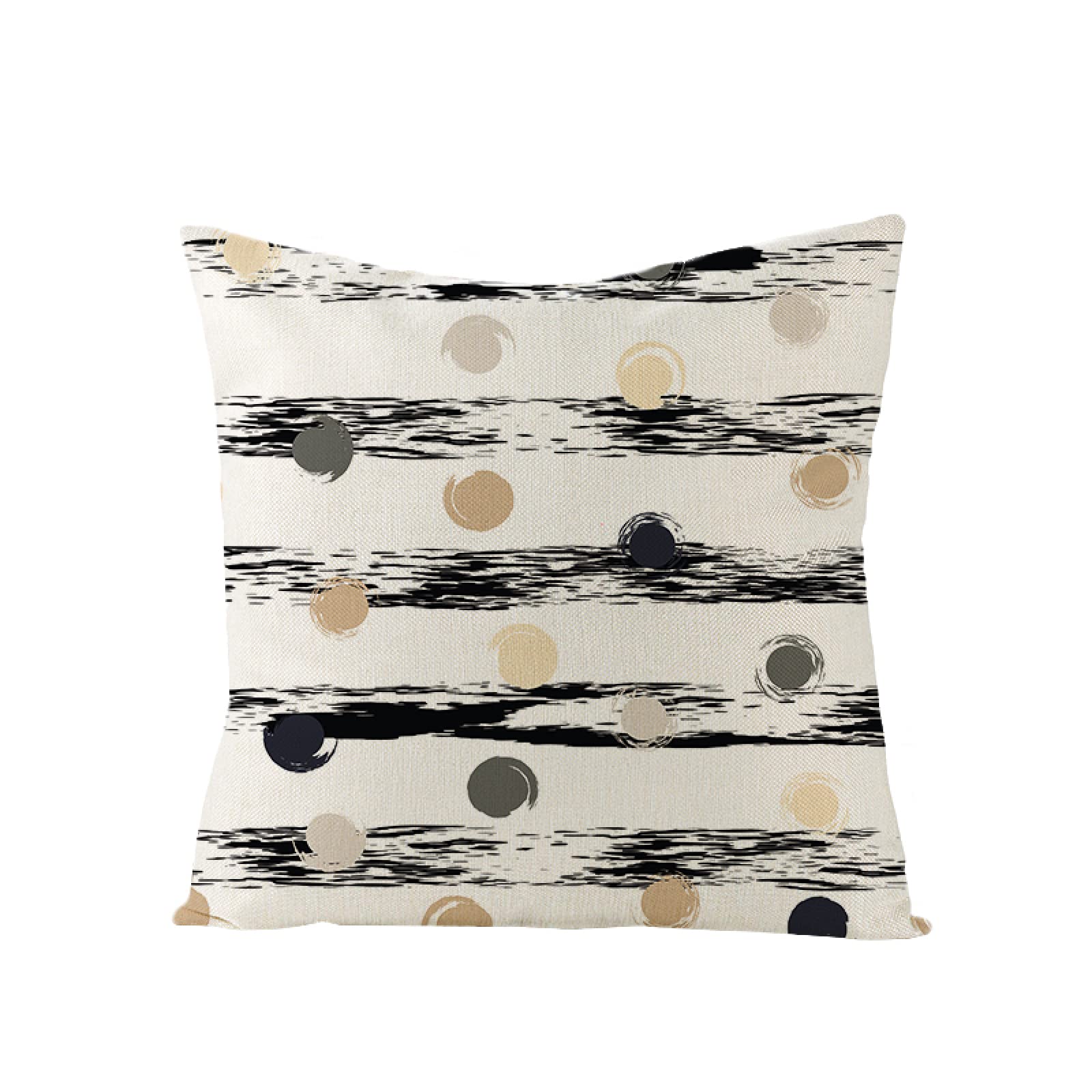 Sofa Fundas Cojines 60x60 Pack de 4 Cuadrado,Funda de Almohada Lino con Cremallera Invisible,Funda de Cojín Decoración para Hogar Sala Cama Jardín Silla Coche-geometría