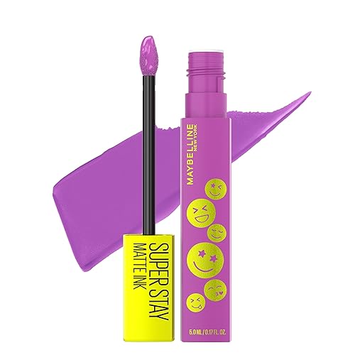 Maybelline Super Stay Matte Ink Liquid Lip Color, colección Moodmakers, larga duración, maquillaje de labios a prueba de transferencia, eufórico, 1