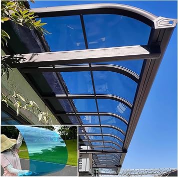 1.2mm Thick Polycarbonate Roofing Sheet Outdoor Clear Greenhouse roof Panels Replacement Shed Panel for Patios, PartitionsBlue,0.6x1m/1.97x3.28ft