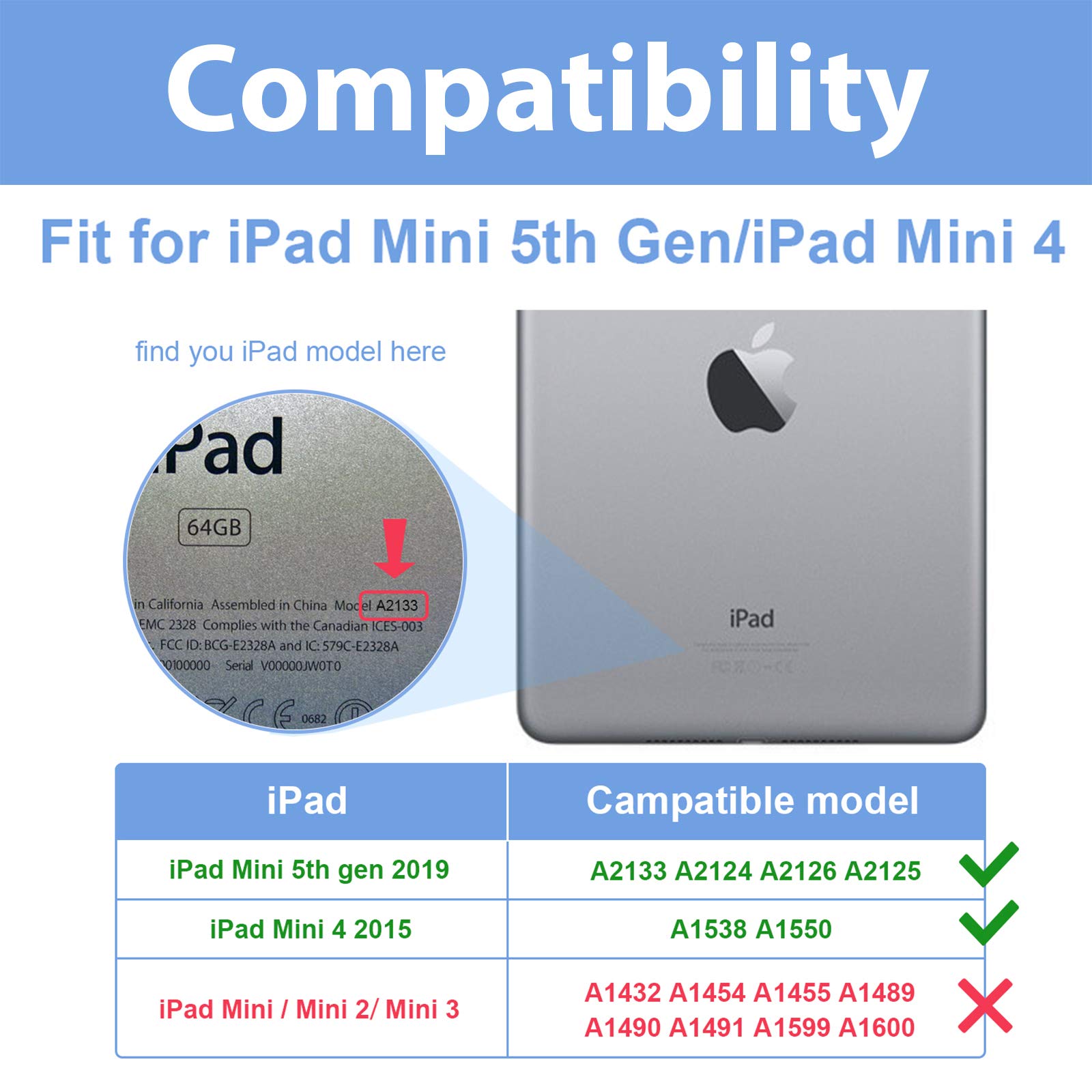 Image secondaire de ProCase Lot de 2 Films en Verre Trempé pour iPad Mini 4 et 5 - Protection Anti Rayures