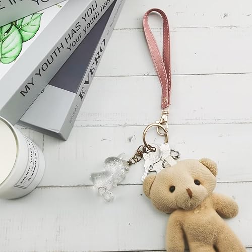 Miniatura 4 de bolimoss Soporte para tarjeta de identificación con cordón para el cuello, cartera de piel sintética, cordón rosa con soporte para identificación,