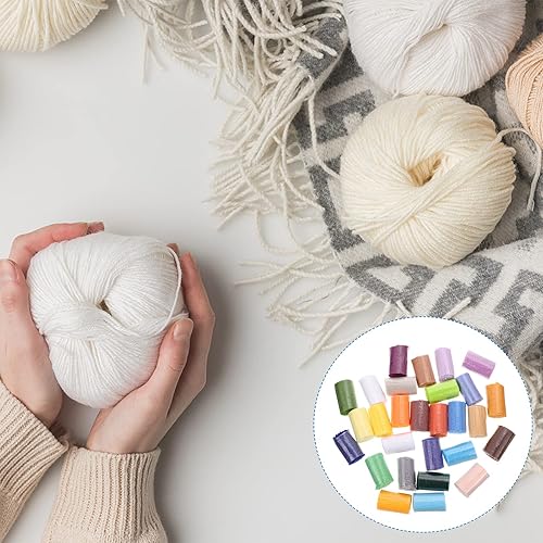 Miniatura 3 de Juego de 30 rollos de hilo de ganchillo para manualidades, hilo de ganchillo, hilo de ganchillo para suéter, sombrero, tejer, mini proyecto,