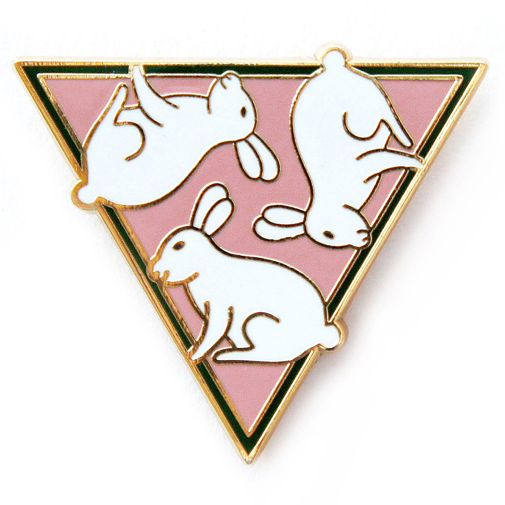 "The Bunny Trinity Lapel Pin | Rabbit Pin | Hard Enamel