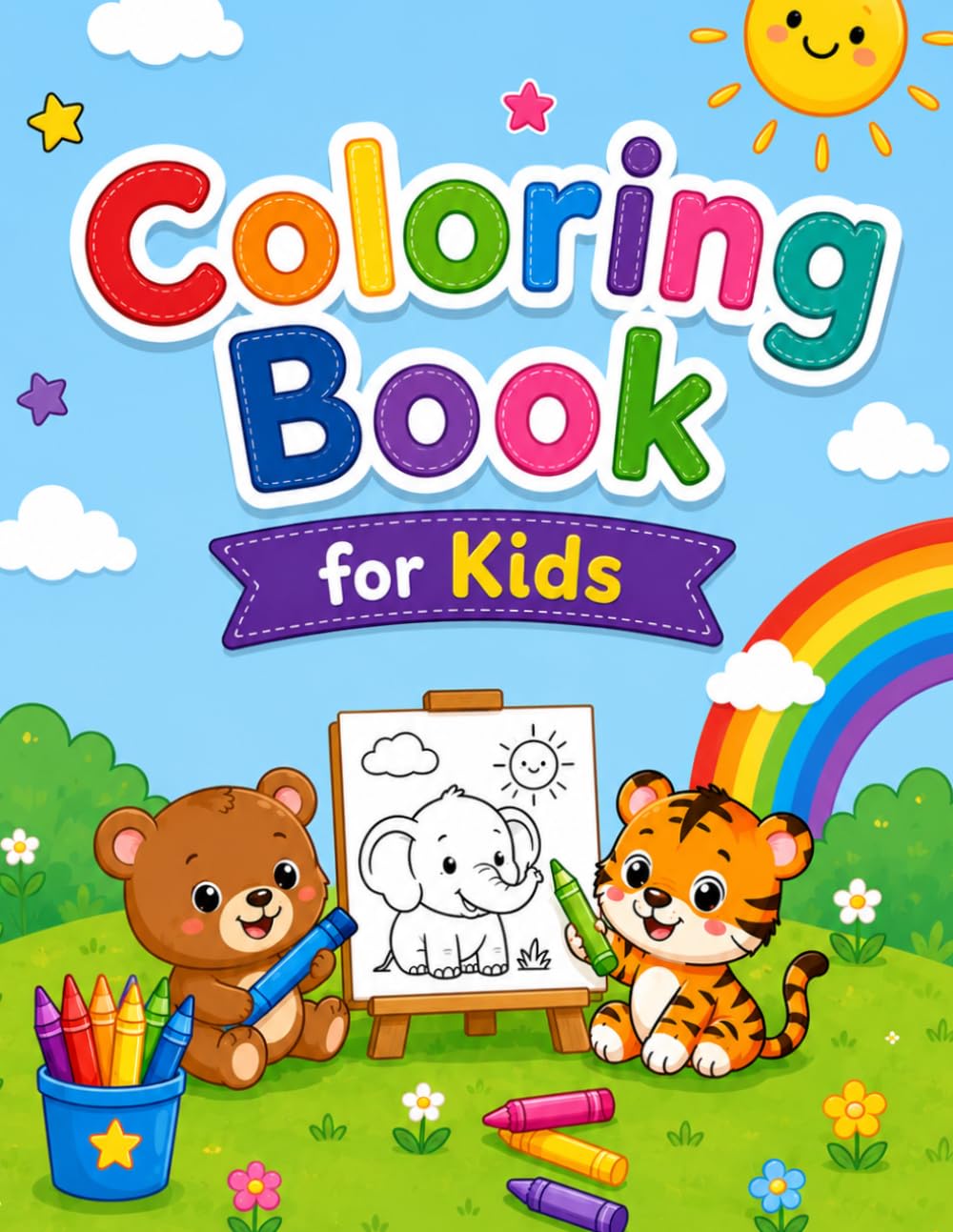 Coloring Book for Kids: Fun and Easy Coloring Pages for Toddlers and Preschool Kids