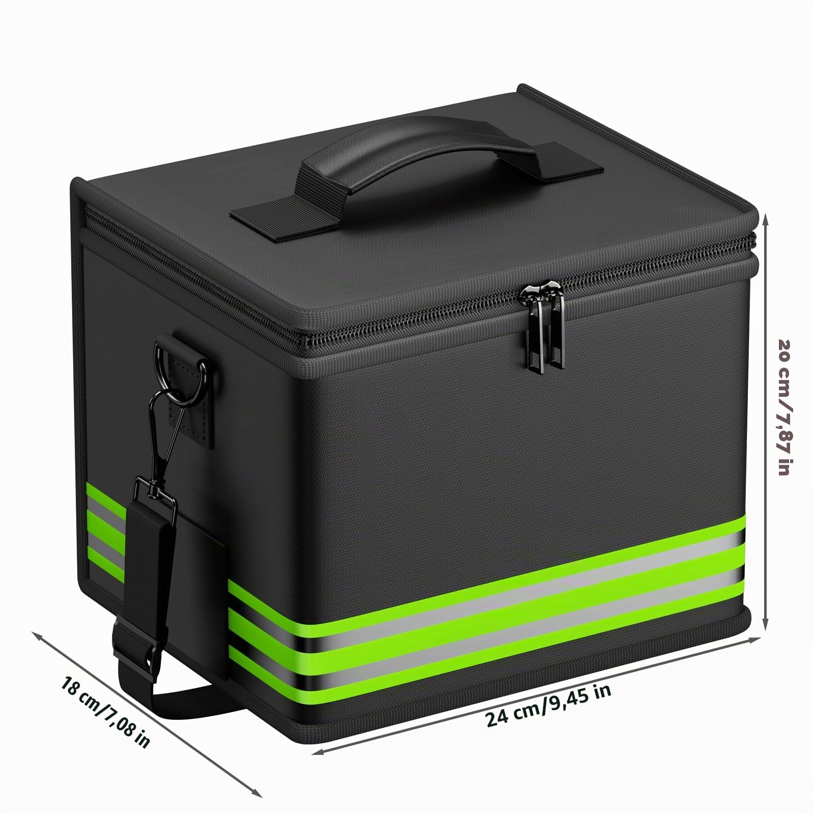 Lipo - Bolsa de batería ignífuga, a prueba de explosiones, bolsa de protección con doble cremallera para carga y almacenamiento seguros de batería Lipo