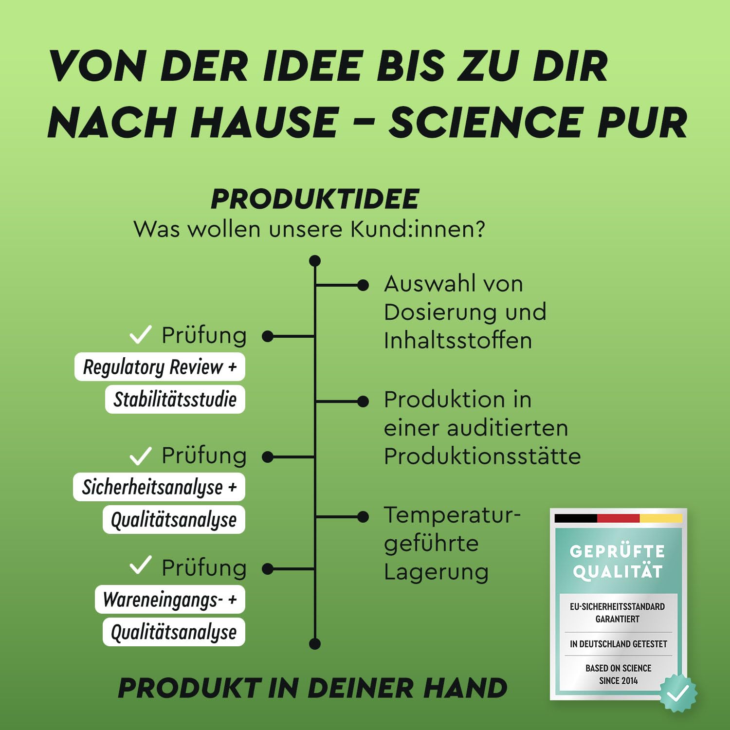 Grüntee Kapseln – 1429 mg Grüntee Extrakt mit 1400 mg Polyphenolen pro Tag – 714 mg EGCG – mit Schwarzem Pfefferextrakt – 180 vegane Kapseln für Sport & Wohlbefinden (3 Stück am Tag) – laborgeprüft
