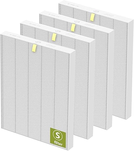 Miniatura 9 de Filtro de repuesto C545 compatible con purificador de aire Winix C545, paquete de 4 unidades C545 True HEPA tipo S, número de pieza 1712-0096-00