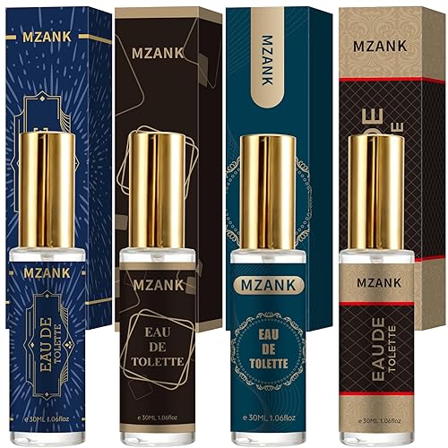 Miniatura 8 de Paquete de 4 colonias para hombres (1.16 x 1.2 onzas líquidas), perfume para él, regalos para el día de San Valentín, regalos para marido, regalos