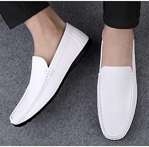 Moodeng Mocassini Uomo Pelle Estivi Classic Scarpe Loafers Slip On - Foto 12