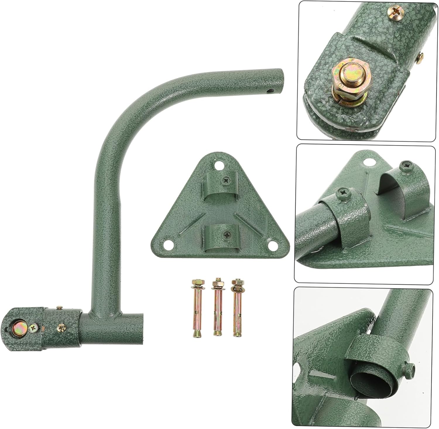 1Set Electric Fan Wall Mount Bracket Curved Metal Bracket with Fastening Screws Durable Support for Home and Industrial Fans Versatile Installation