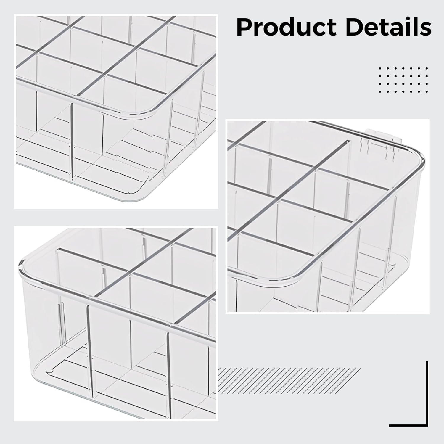 Stackable Storage Organizer With Lid, Transparent Design, Space-Saving Solution For Wardrobes