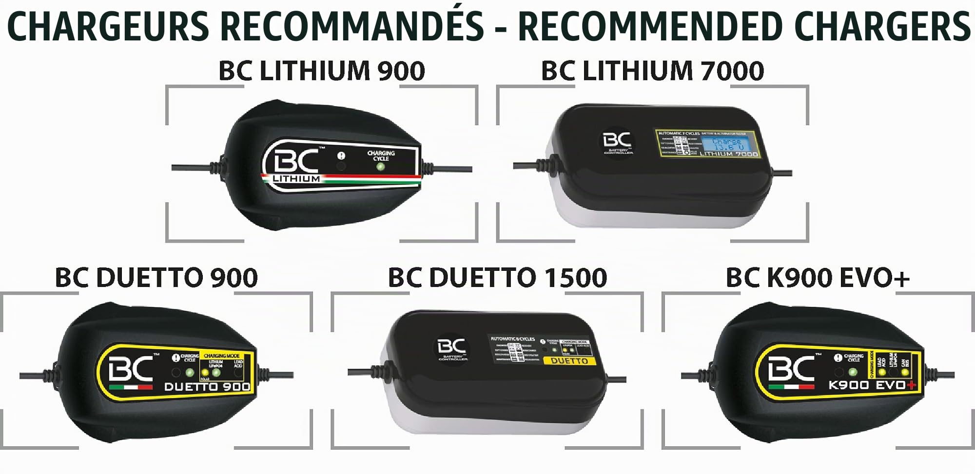 BC Lithium Batteries BCTZ10S-FP Batterie Moto au Lithium Fer Phosphate LiFePO4, Black