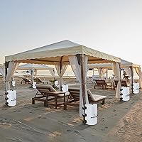 Vista 6 de Bolsa de Peso de Agua para Toldo, Juego de Pesas de Agua para Tienda de 88 LBS, Juego de 4 Pesas para Patas para Toldo Pop-Up, Toldos, Tienda