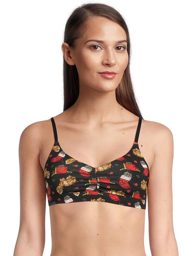 Black MeUndies Feel Free Ruched Bralette