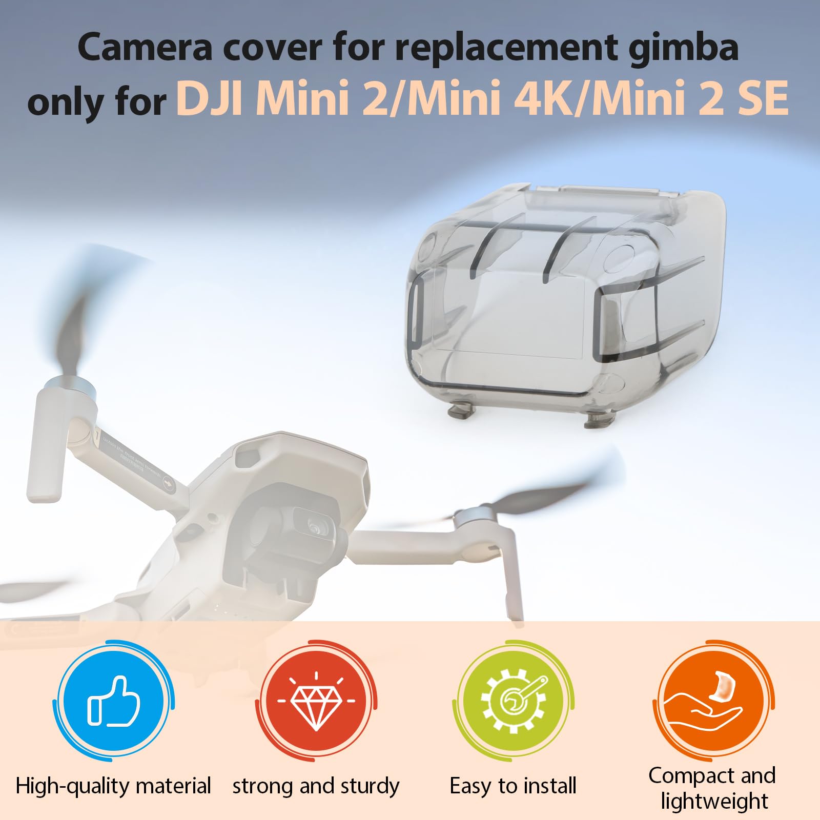 Gimbal Protector per DJI Mini 2/Mini 4K/Mini 2 SE Copertura Dell'obiettivo per DJI Mini 2 Gimbal Camera Cover Case Copriobiettivo Cardanico Camera Protective Cover cap XX
